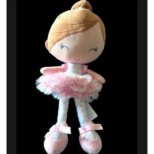 Baby Starters Ballerina 12" Baby's First Plush Doll Brunette/Pink Lovey Plush P2